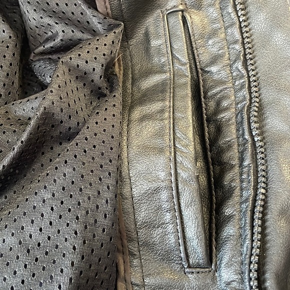 Vintage aviator leather jacket bomber motorcycle brown women’s size 36 - Picture 13 of 16